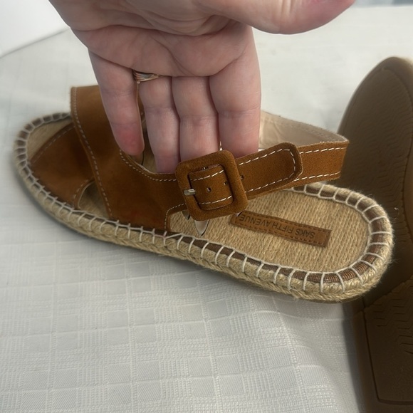 Saks Fifth Avenue Leather Espadrille sandals - Picture 8 of 8